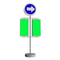 3D-Darstellung Straßenschild png
