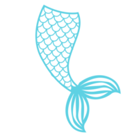 Mermaid tail  design element png