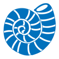 skaldjur symbol skal under vattnet ikon uppsättning ram av hav skal.sommar png