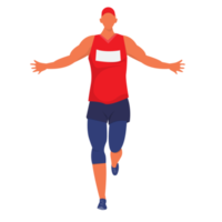 Man Character Running in Sportswear png