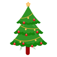 Christmas decorated tree png