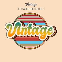 Retro, vintage editable 70s and 80s, Retro vintage and classic text style vector