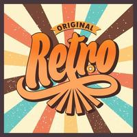 Retro radio, vintage text editable 70s and 80s, Retro and classic text style vector