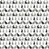 A pattern from a set of Rabbits, hares contour of different shades of gray. Isolated White Background, spots, shadows. Vector illustration in chaos in the mix.