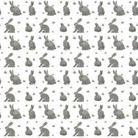 A pattern from a set of Rabbits, hares contour of different shades of gray. Isolated White Background, spots, shadows. Vector illustration in chaos in the mix.