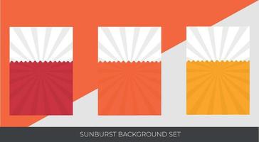 Sunburst Background Template with creative design vector