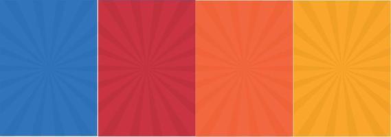 Sunburst Background Template with creative design vector