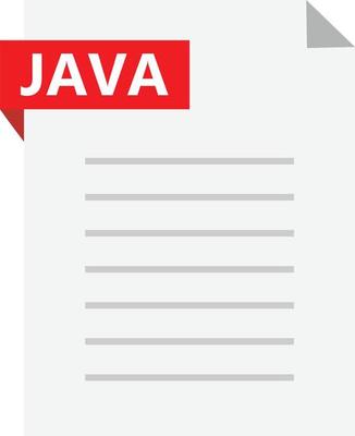 Java Source Code file icon. java extension file sign. flat style.