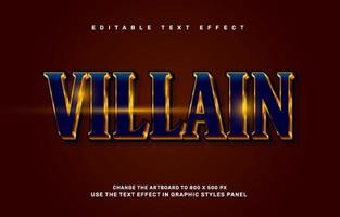 Gold Villain editable text effect template vector