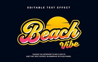 Beach text effect vector