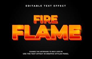 Flame text effect vector