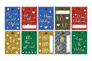 Do not open until Christmas label stickers. Happy holidays gift tags with from to personalization vector