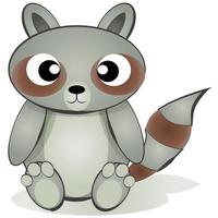 Cute Raccoon Cartoon vector