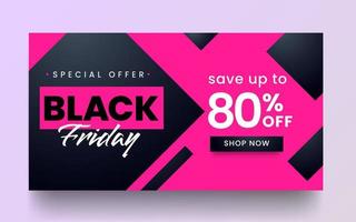 Black Friday Sale banner template, Abstract Sale background vector