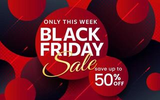 Black Friday Sale banner template, Abstract background vector