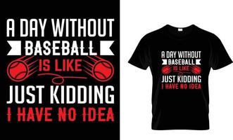 Baseball T-Shirt Design vector