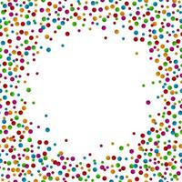 Confetti seamless bright round frame colorful for celebration vector