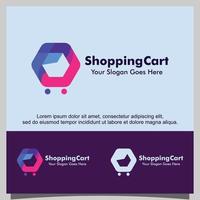 electronic commerce logo design vector