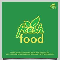 vector de diseño de logotipo de alimentos frescos