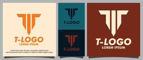 plantilla de diseño de logotipo de letra t moderna vector