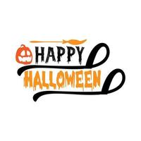 letras de tipografía de feliz halloween para camiseta vector