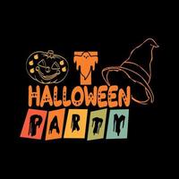 Halloween Party typography lettering for t shirt vector