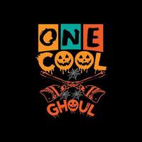 One cool ghoul typography lettering for t shirt vector