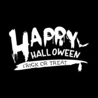 feliz halloween truco o trato tipografía letras para camiseta vector