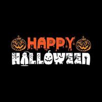 Happy Halloween typography lettering for t shirt vector