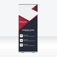 Corporate business roll up or stand banner template vector