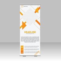 Corporate business roll up or stand banner template vector