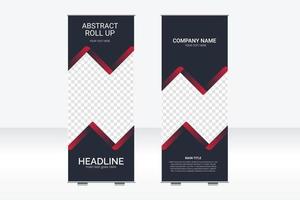 Corporate business roll up or stand banner template vector