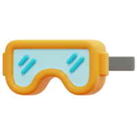 goggle 3d render icon illustration png