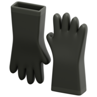 winter gloves 3d render icon illustration png
