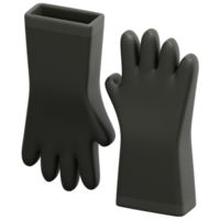 guantes de invierno 3d render icono ilustración png