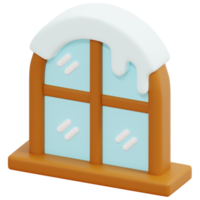 window 3d render icon illustration png