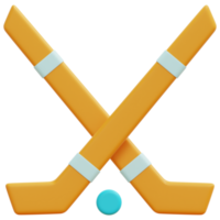 hockey 3d render icon illustration png