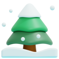 pine tree 3d render icon illustration png