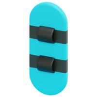 ilustração de ícone de renderização 3d de snowboard png
