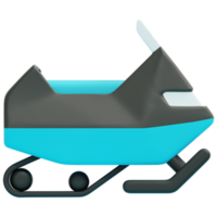 snowmobile 3d render icon illustration png