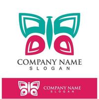 Butterfly logo template icon design vector