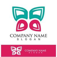 Butterfly logo template icon design vector