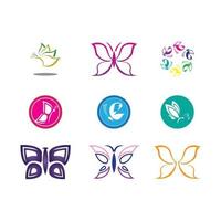 Butterfly logo template icon design vector