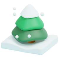 pine tree 3d render icon illustration png