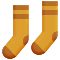 illustration d'icône de rendu 3d de chaussettes d'hiver png