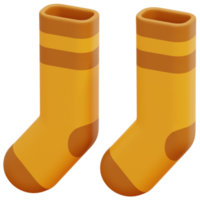 illustration d'icône de rendu 3d de chaussettes d'hiver png