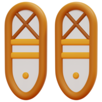 schneeschuhe 3d render symbol illustration png