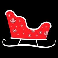 Red Santa claus riding carriage vector