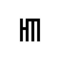 vector de concepto de logotipo hm inicial. icono creativo símbolo pro vector