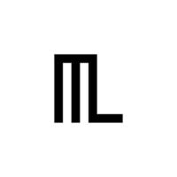 vector de concepto de logotipo ml inicial. icono creativo símbolo pro vector